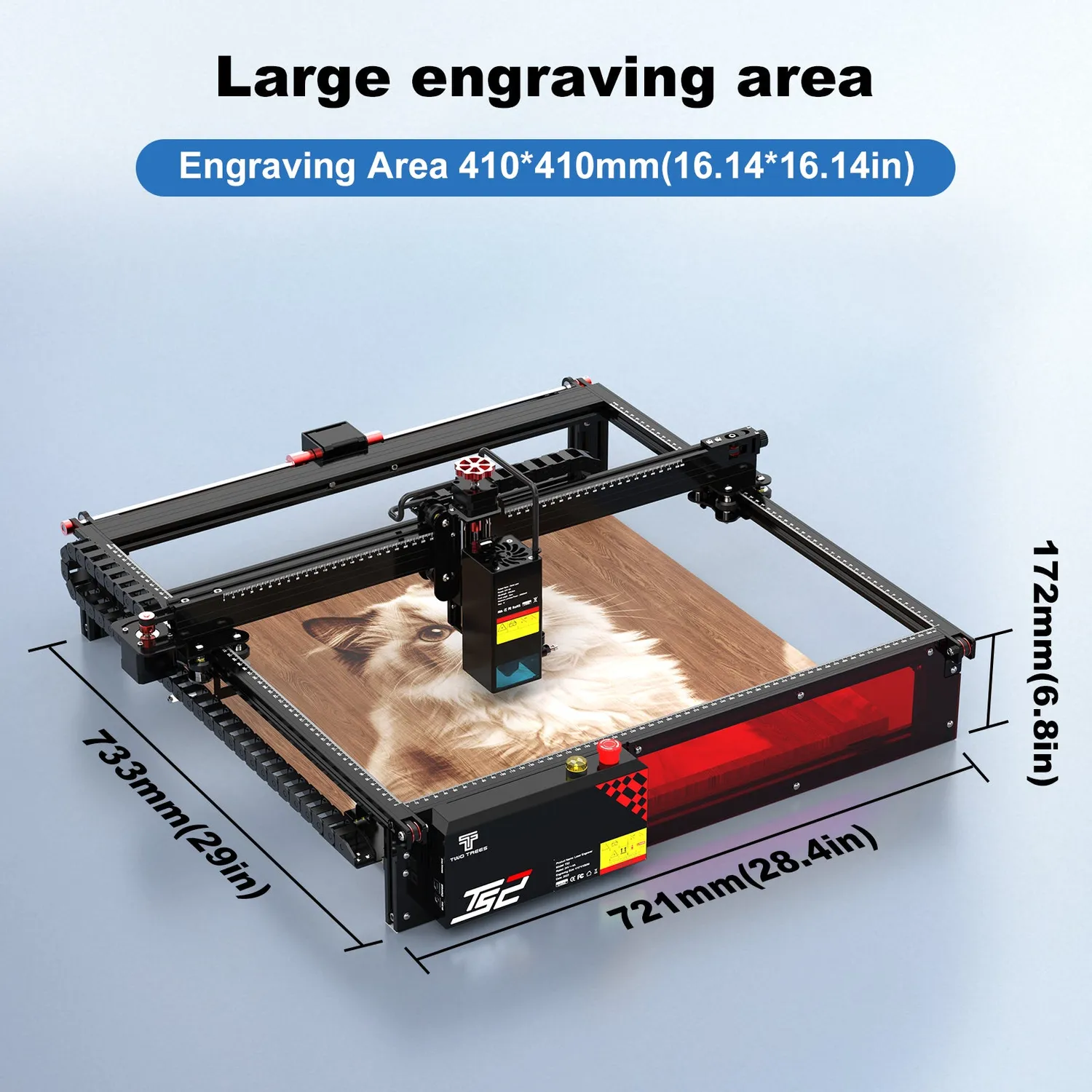 Two Trees TS2-20W lasergraver + rotary + air assist