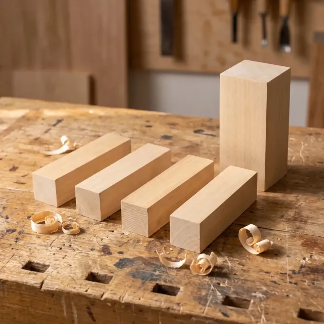 BeaverCraft lindetræ snitteblokke 5 stk basswood