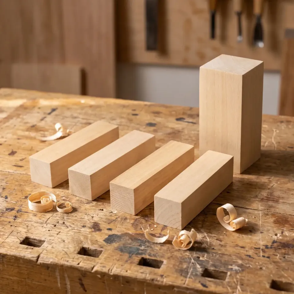 BeaverCraft lindetræ snitteblokke 5 stk basswood