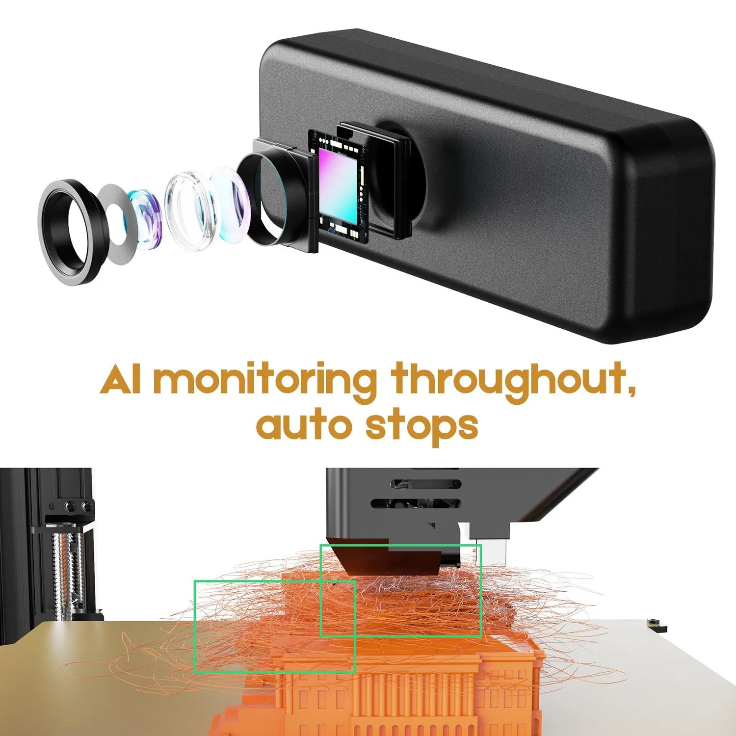Two Trees SK1 AI-kamera til 3D-printer HD