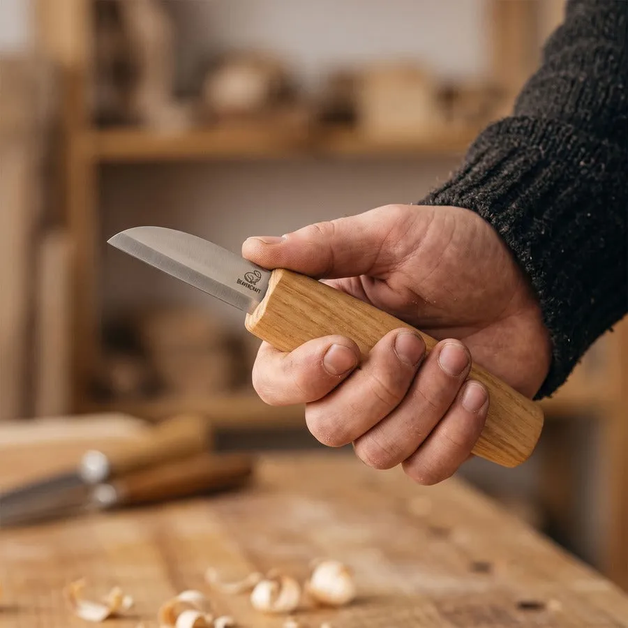 BeaverCraft C5 snittekniv 50 mm asketræskaft