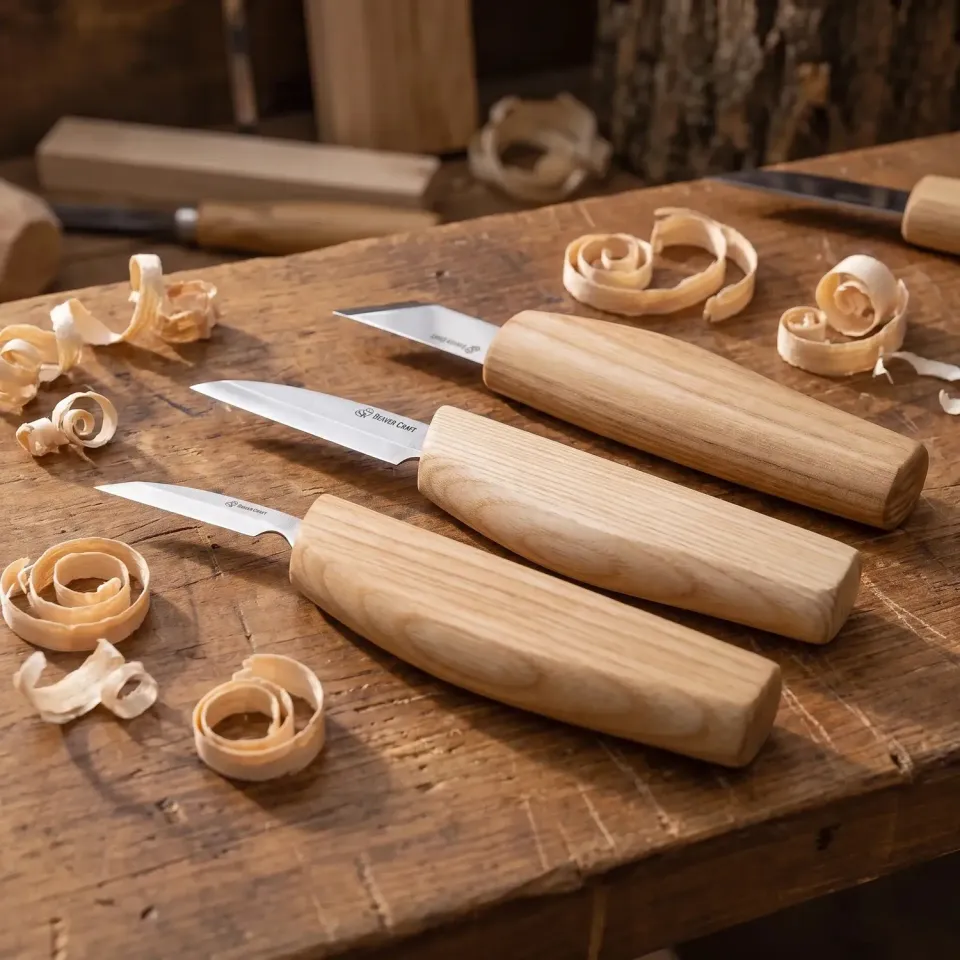 BeaverCraft detaljesæt 3 snitteknive fin carving