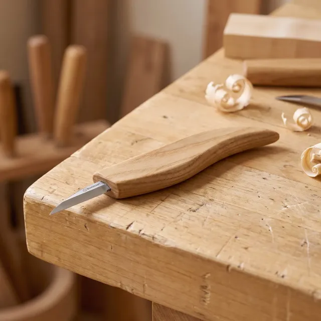 BeaverCraft C15 detaljekniv fin spids ask