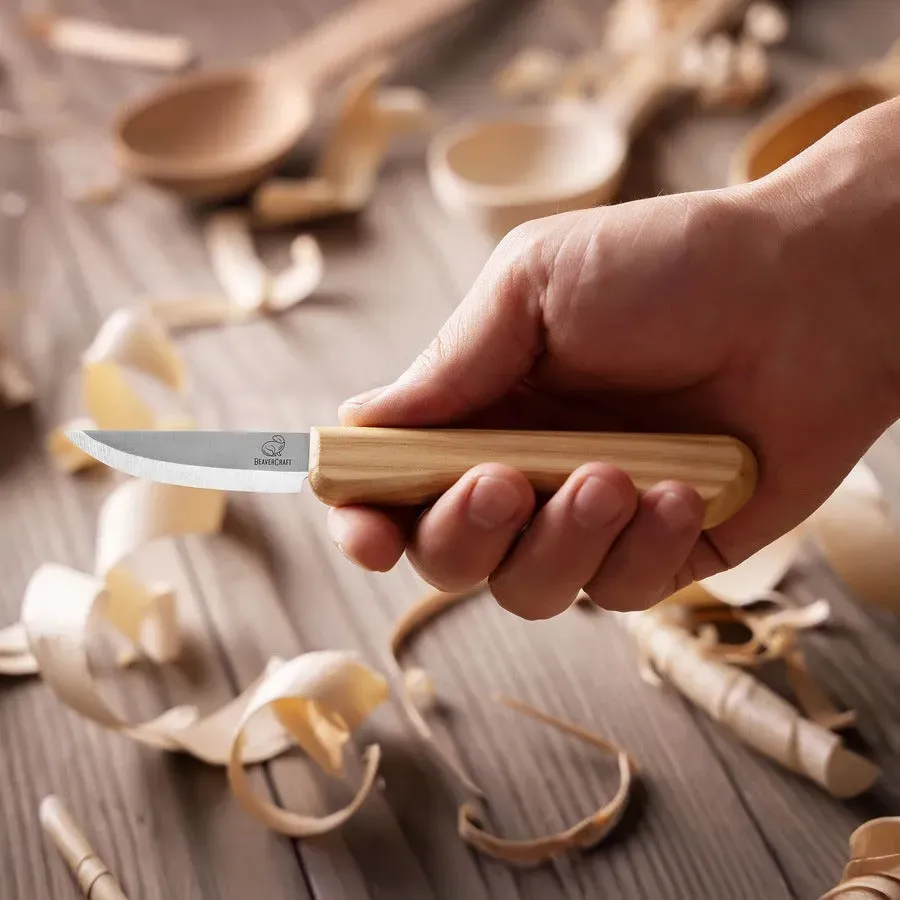 BeaverCraft C1m Small snittekniv træ kulstofstål