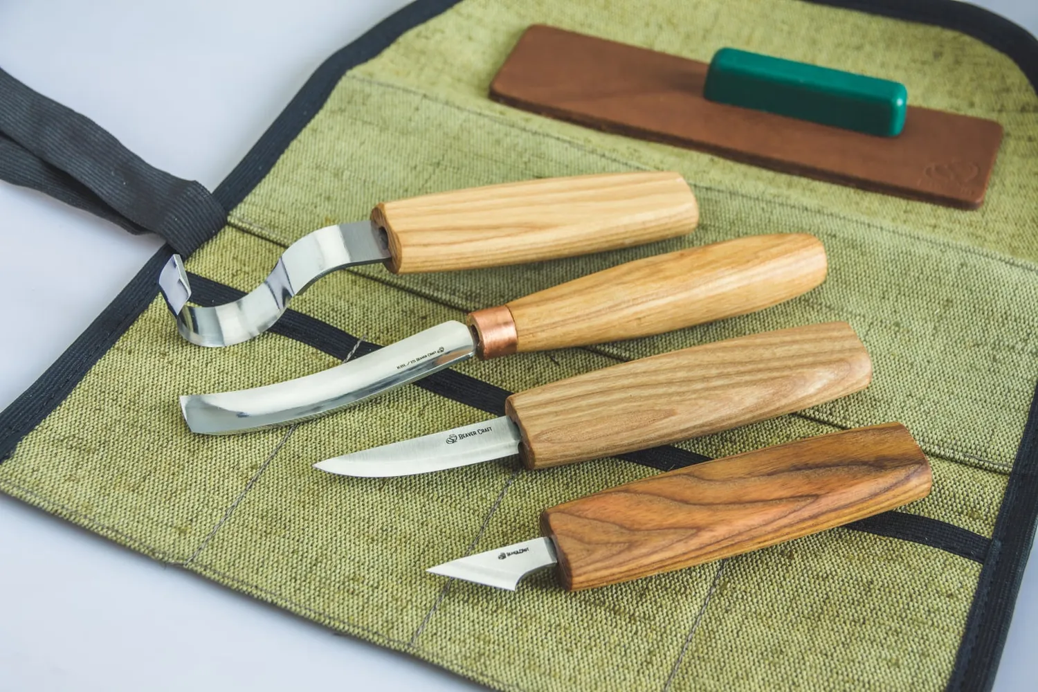 BeaverCraft S49 snitsæt ske kuksa 4 dele 1066 stål