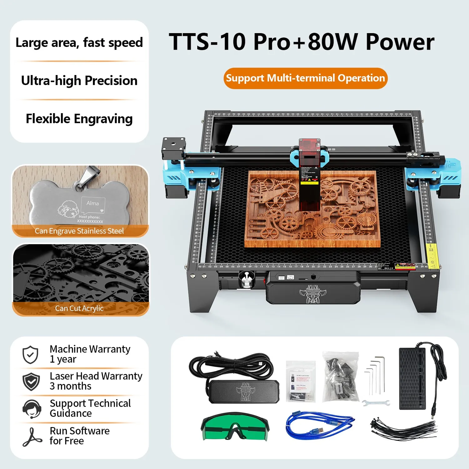 Two Trees TTS-10 Pro lasergraver 10W 300x300mm