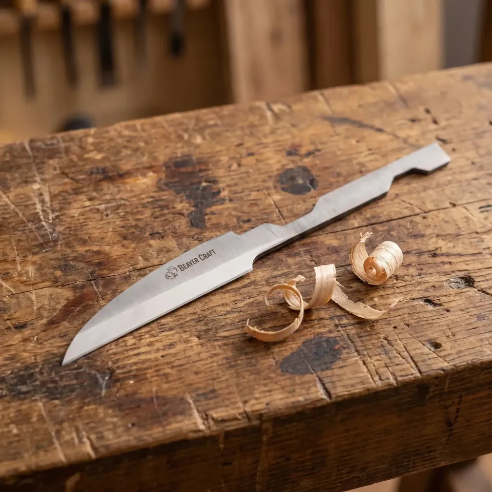 BeaverCraft C16 knivblad til grov snittekniv kulstofstål