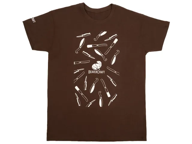 BeaverCraft T-shirt herrer brun 100% bomuld