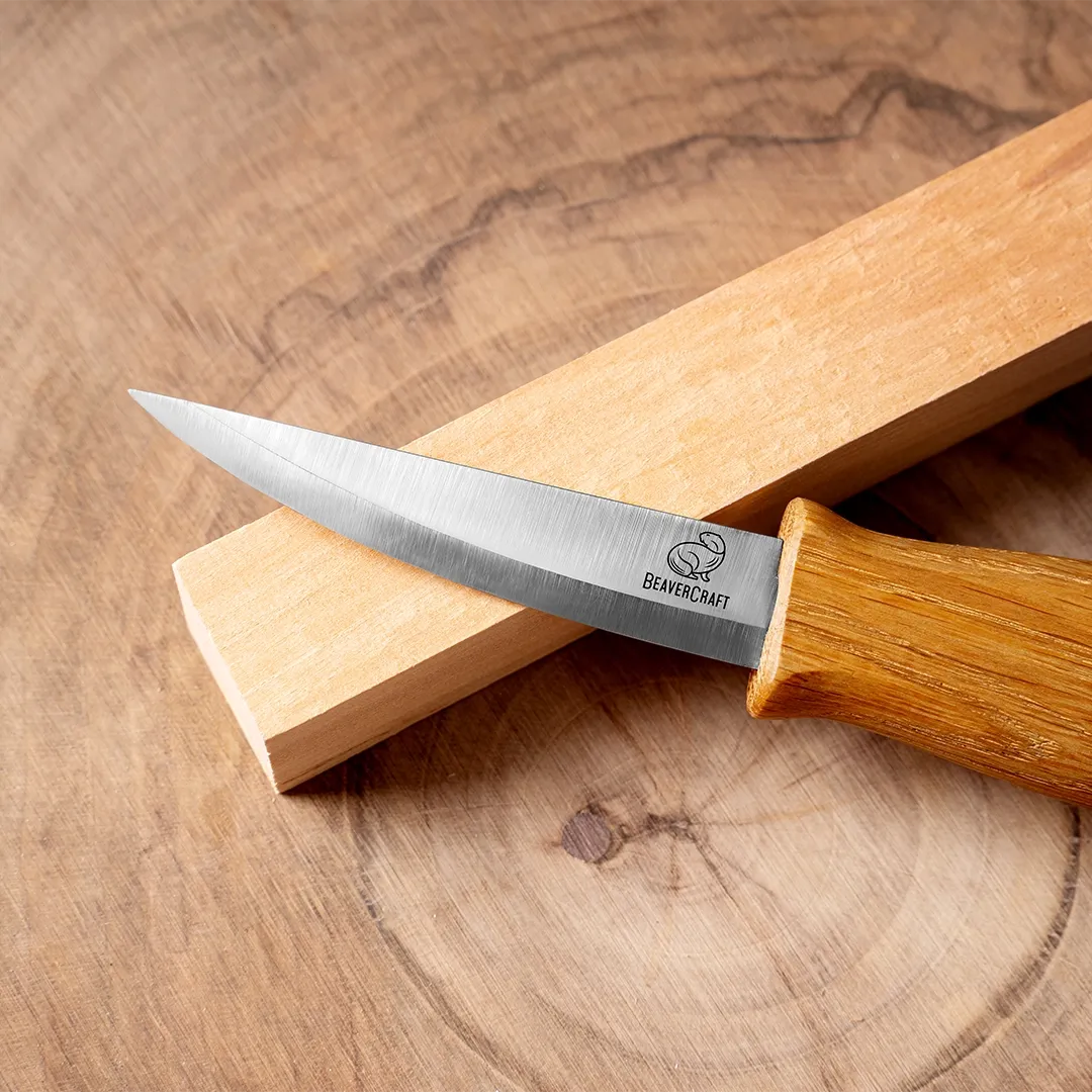 BeaverCraft C4 sloyd snittekniv lang klinge grovarbejde