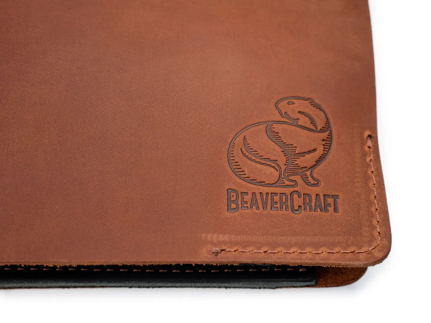 BeaverCraft TR3x14 værktøjetui læder 4 rum med strygerem