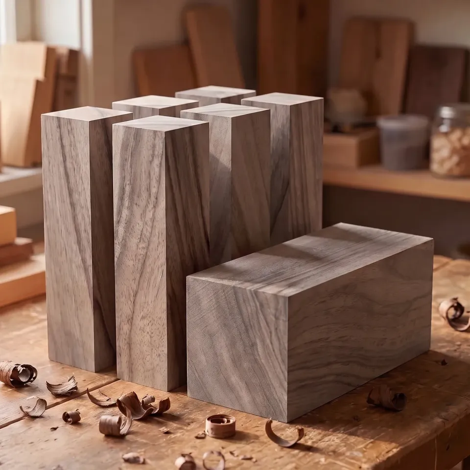 BeaverCraft BW7 Walnut snitteklodser 7 stk valnød