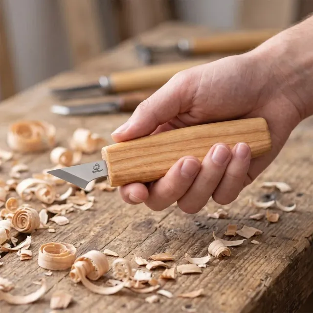 BeaverCraft C11S chip snittekniv lille klinge 45 grader