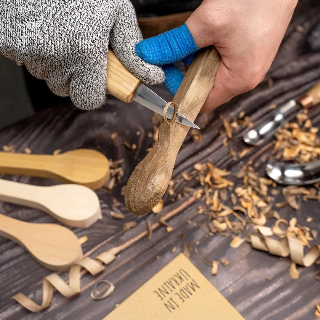 BeaverCraft BB3 skeemner træ 4 stk elm valnød