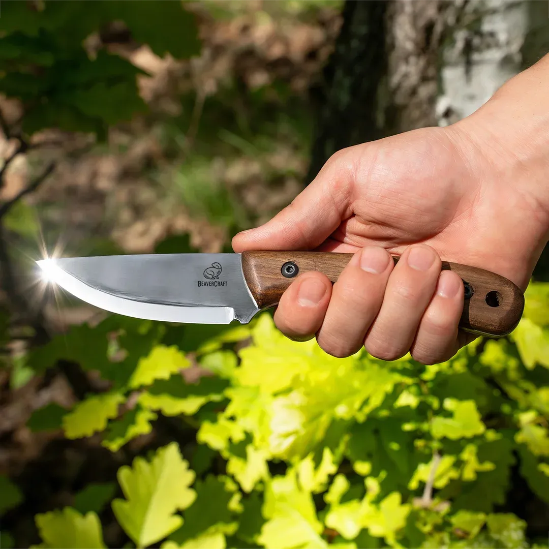 BeaverCraft BSH7 Wild Harvest bushcraftkniv læderskede