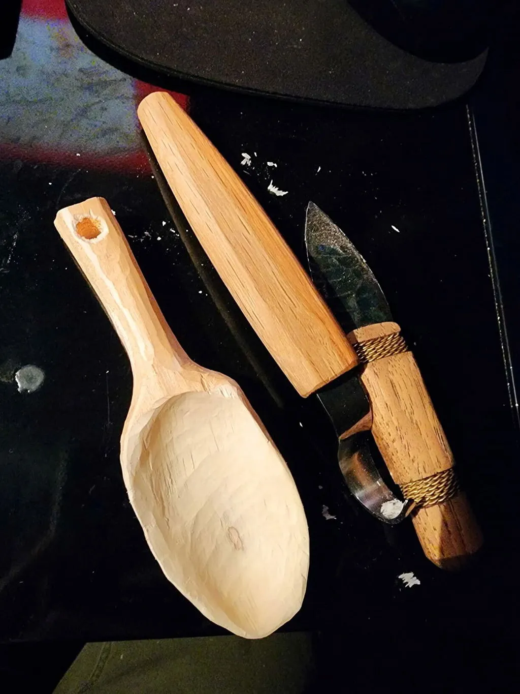 BeaverCraft SK1 Oak ske-kniv 25 mm egetræskaft