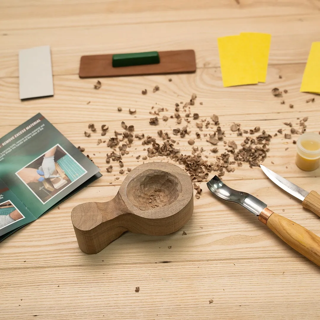BeaverCraft DIY07 Kuksa snittesæt valnød trækop