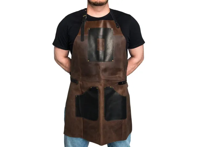 BeaverCraft AP3X læderforklæde sort brun