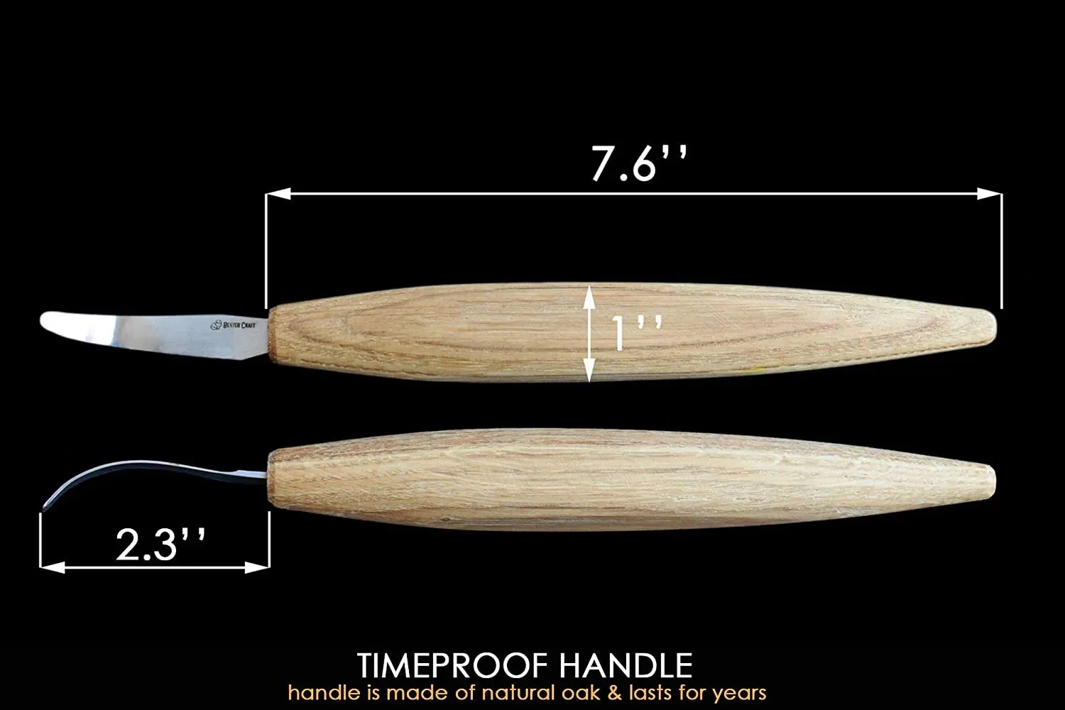 BeaverCraft skekniv kroget langt skaft højrehånd