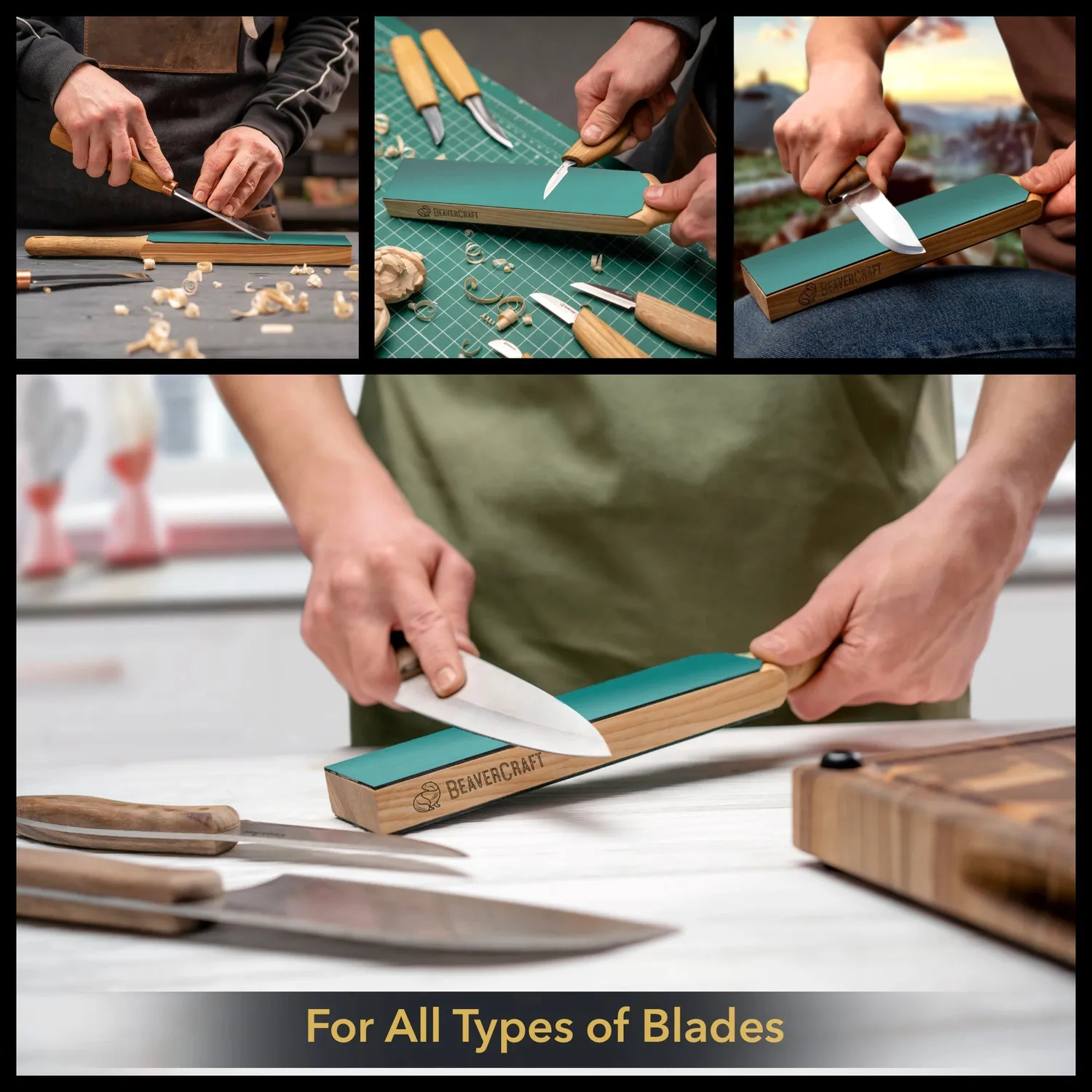 BeaverCraft LS6P1 paddle strop dobbeltsidet med pasta