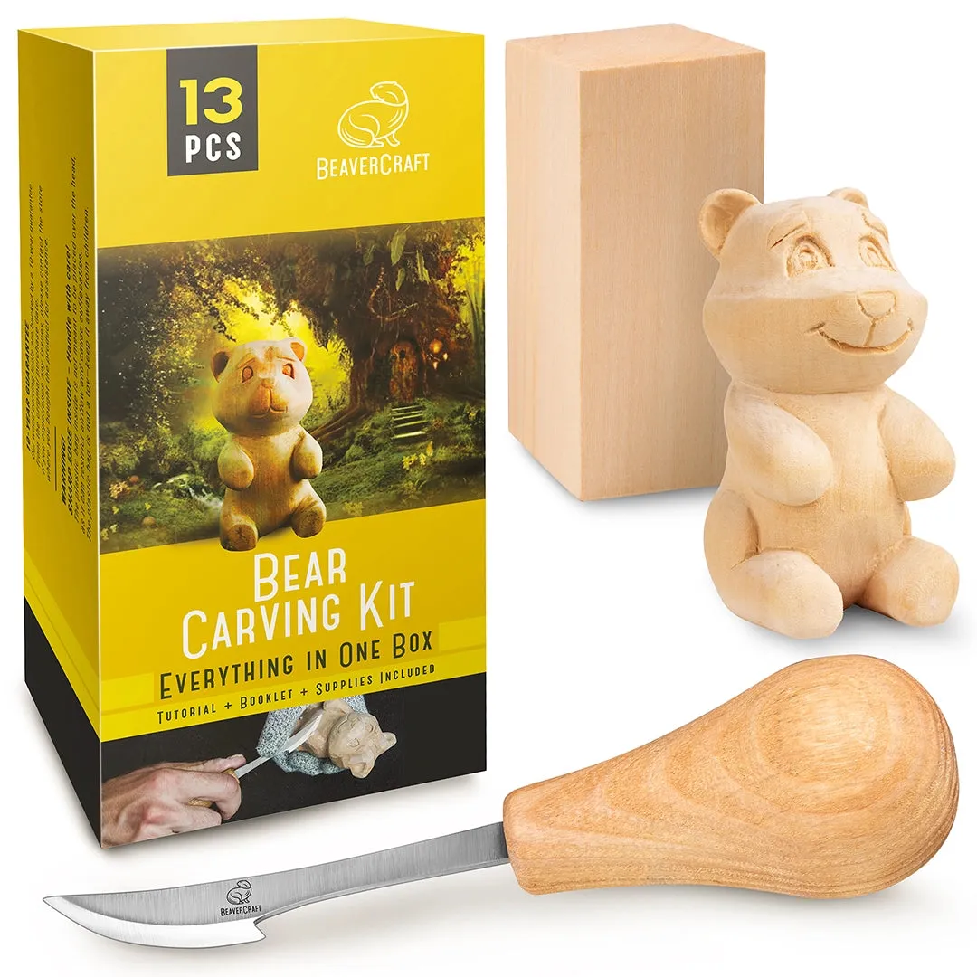 BeaverCraft DIY05 Bear snittesæt til begynder