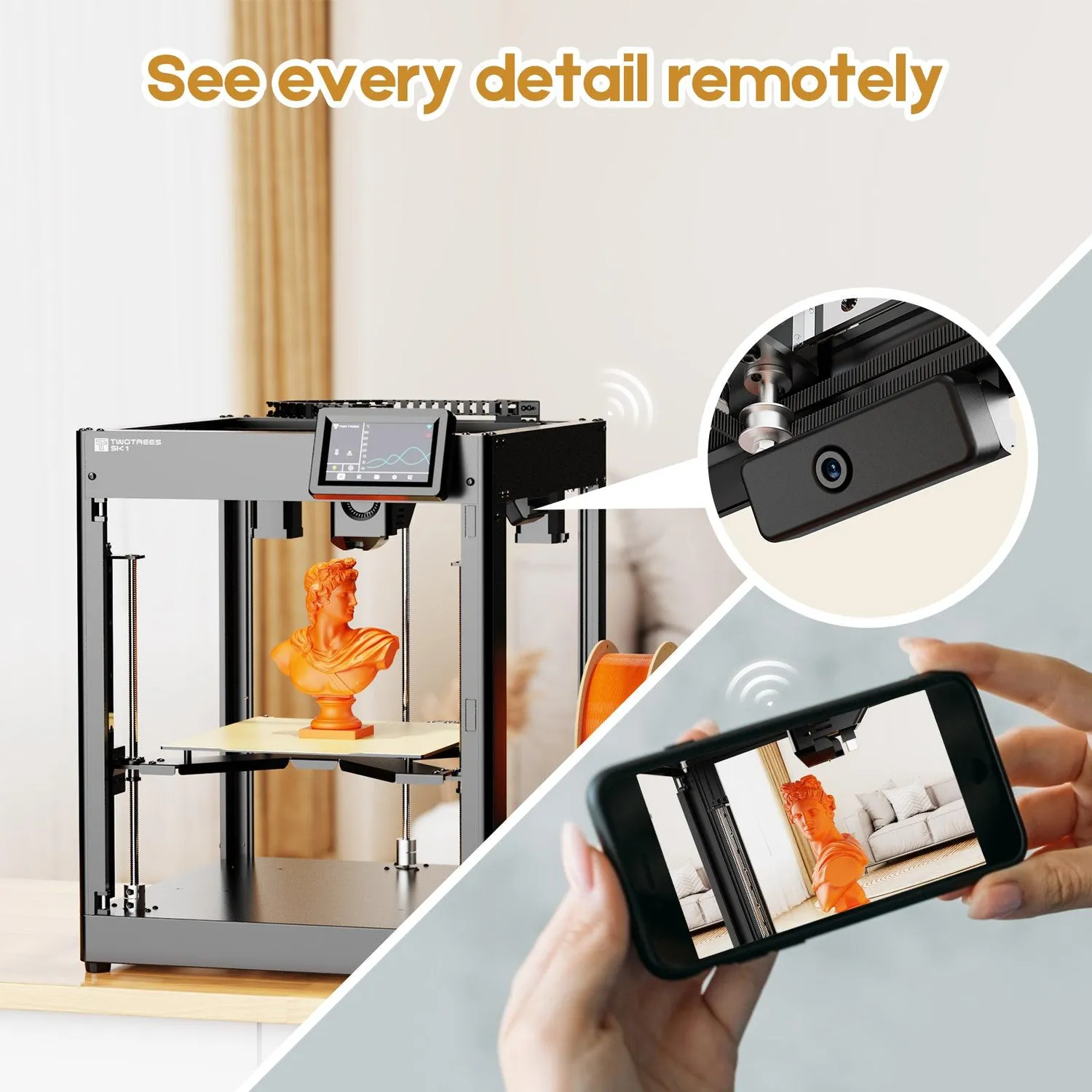 Two Trees SK1 AI-kamera til 3D-printer HD