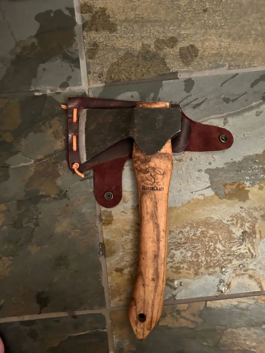 BeaverCraft AX1 snitteøkse bushcraftøkse med skede