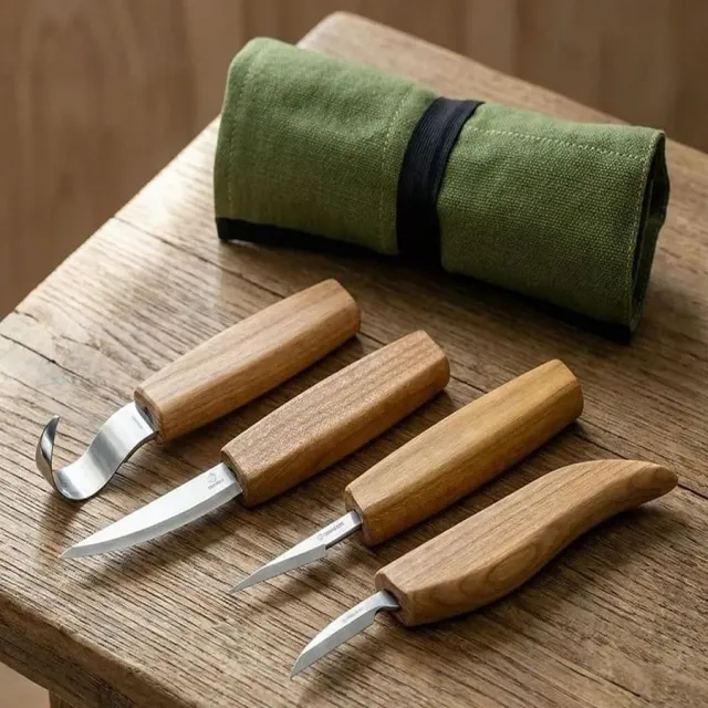 BeaverCraft S09 snittesæt 4 knive til blødt træ