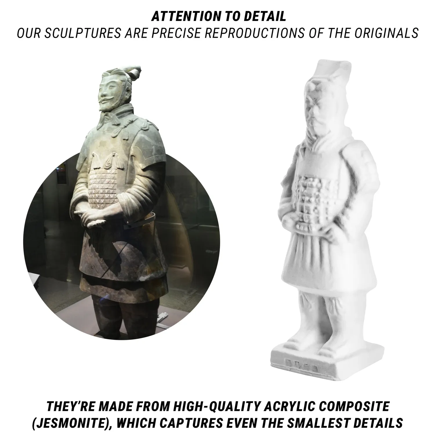 BeaverCraft Terracotta Warrior skulptursæt gipsblok