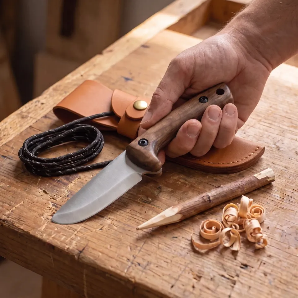 BeaverCraft Kids Bushcraft børnekniv højrehåndet rund spids