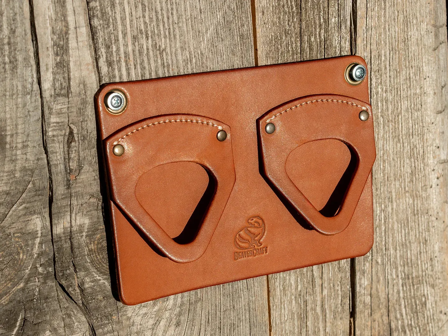 BeaverCraft Dual-Tool værktøjsholder læder lysebrun