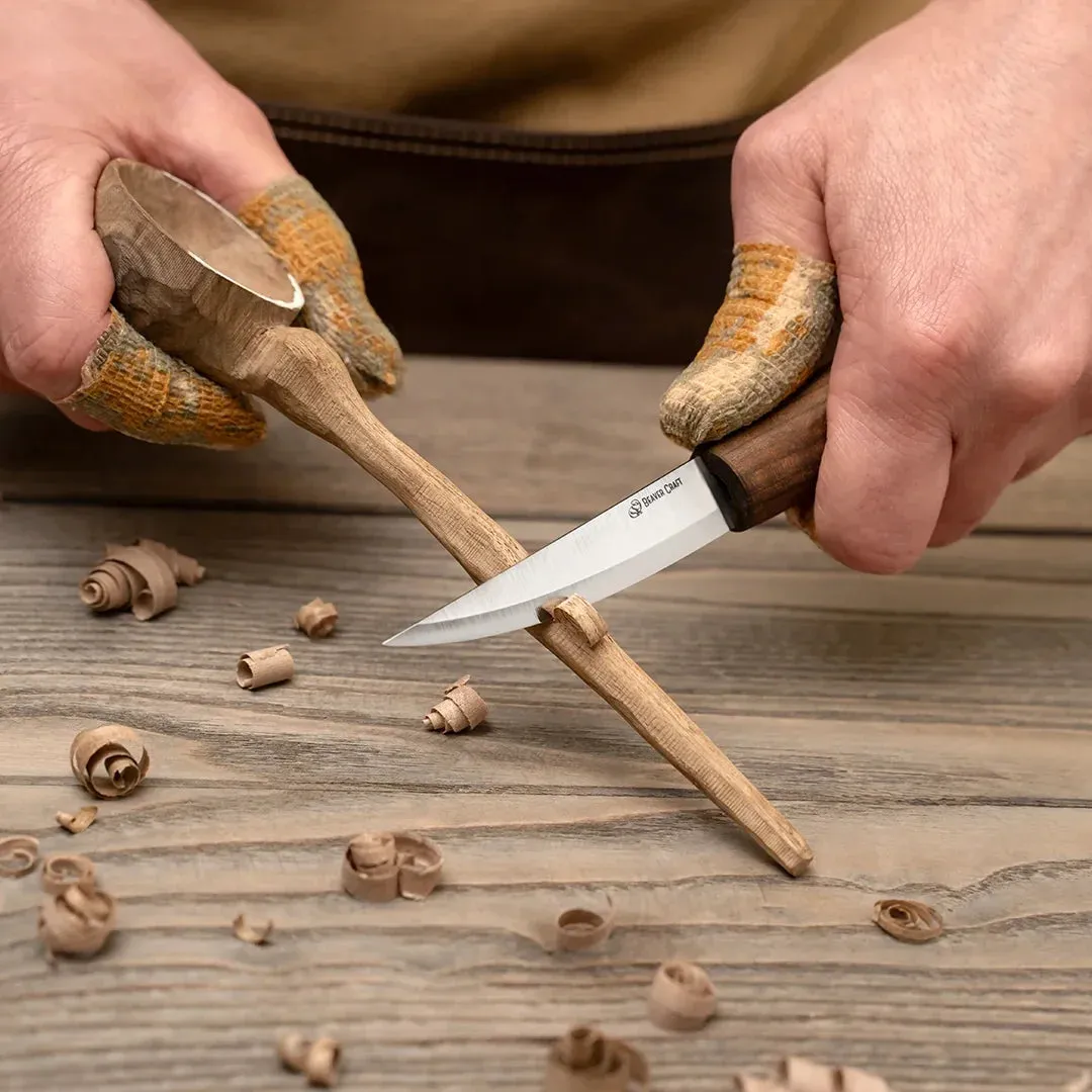 BeaverCraft Premium ske kuksa skæresæt 3 dele valnød