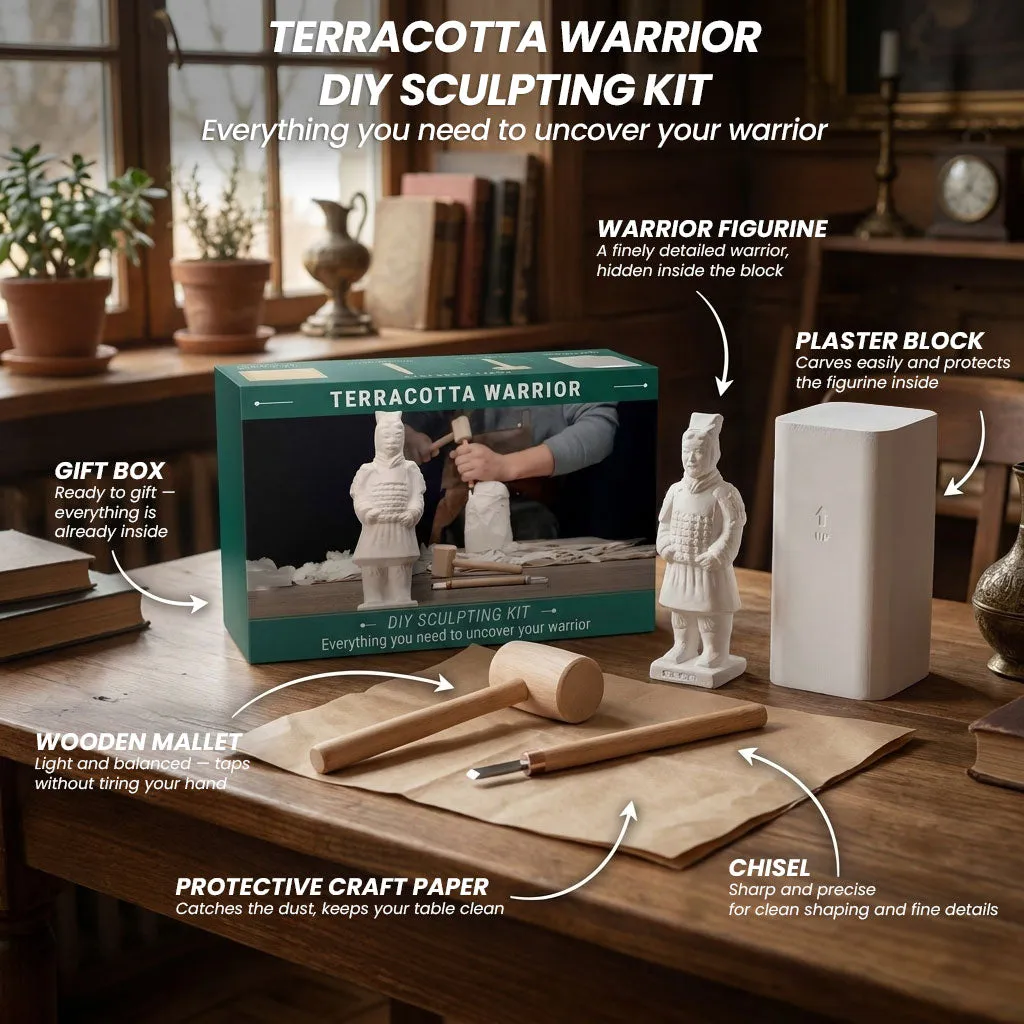 BeaverCraft Terracotta Warrior skulptursæt gipsblok