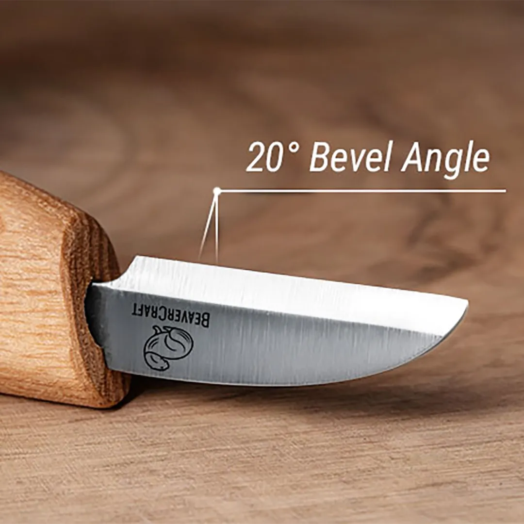 BeaverCraft C2 snittekniv 40 mm asketræskaft