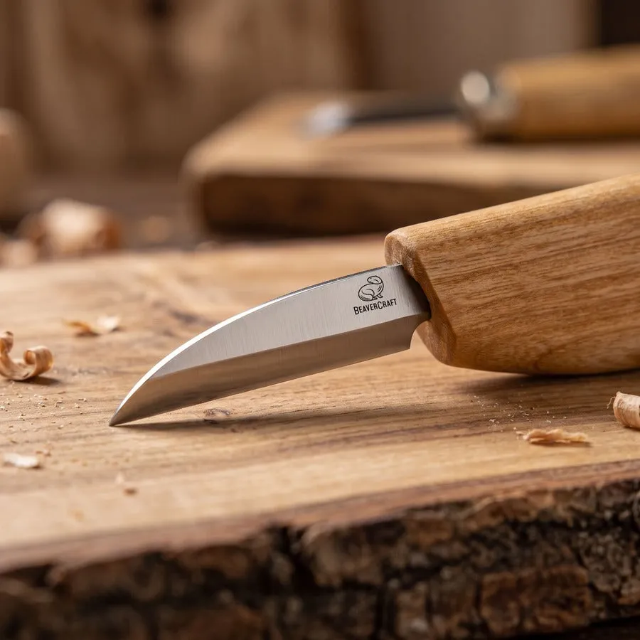 BeaverCraft C16 snittekniv grov asketræ stål