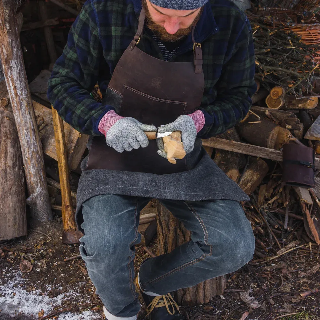 BeaverCraft AP4 forklæde canvas læder