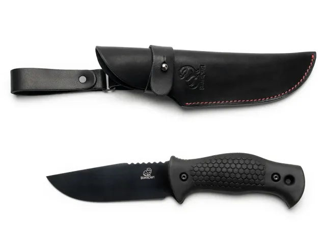 BeaverCraft CGK2 friluftskniv sort 246 mm læderskede