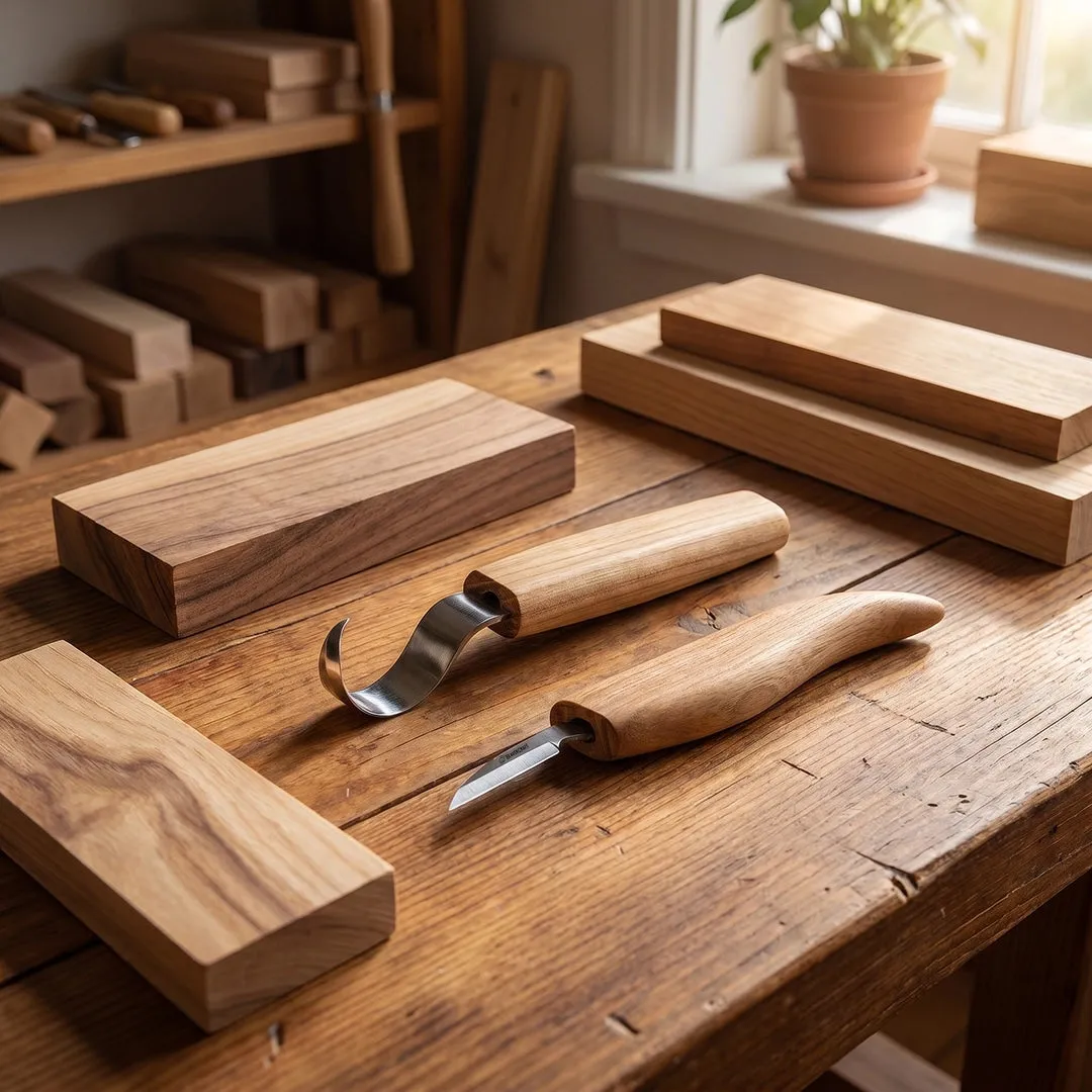 BeaverCraft S02 ske-sæt 2 dele detalje 20°