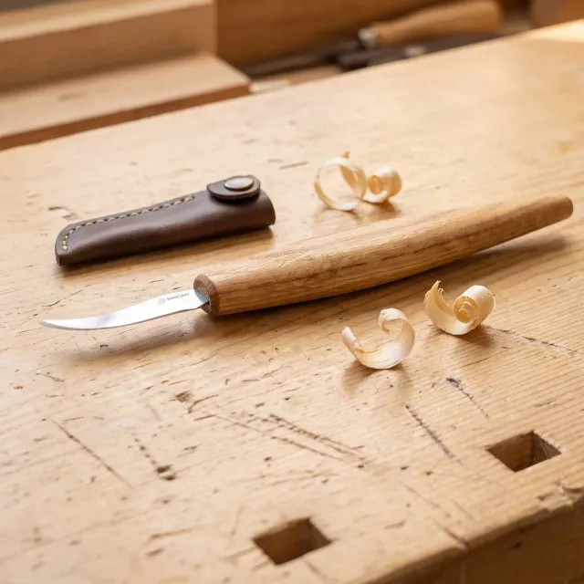 BeaverCraft skekniv kroget langt skaft højrehånd