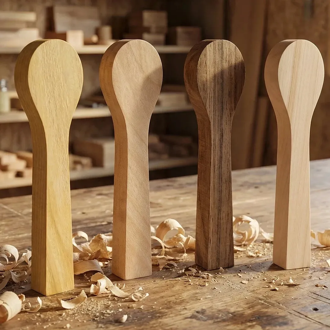BeaverCraft BB3 skeemner træ 4 stk elm valnød