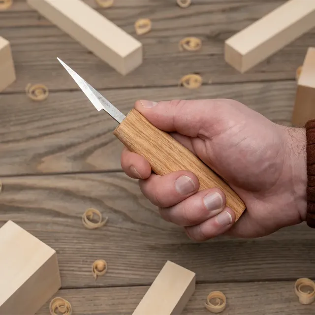 BeaverCraft C7 detaljekniv lang smal klinge