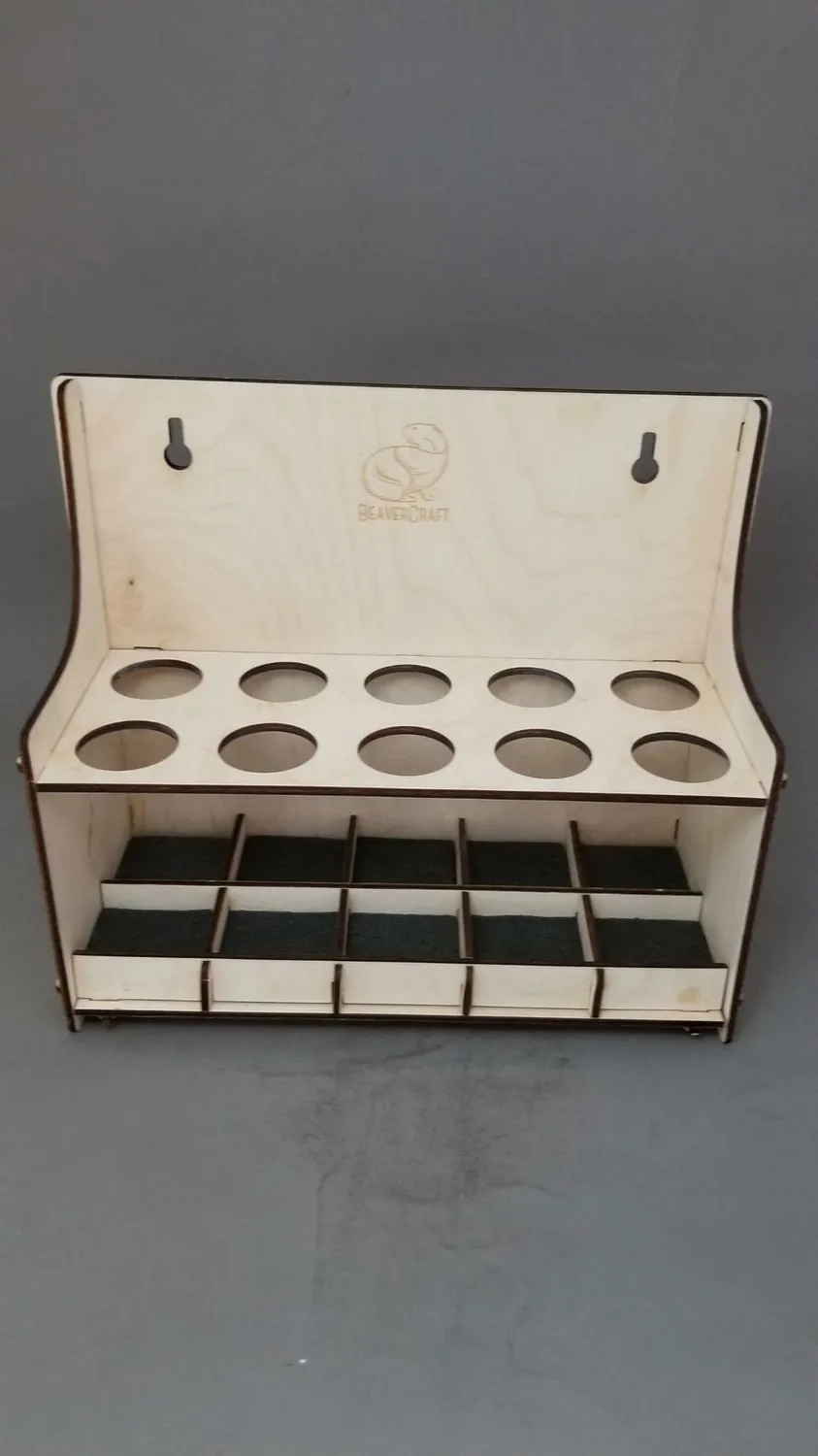 BeaverCraft værktøjsholder mørk 10 rum træ