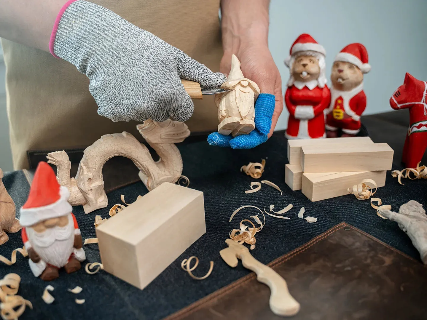 BeaverCraft BW19 snitteklodser lindetræ 19 stk bløde