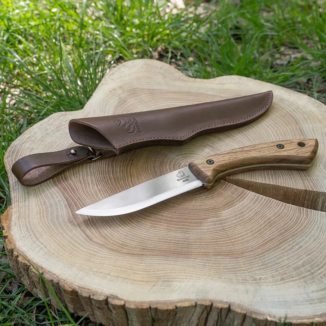 BeaverCraft BSH1 Dune bushcraftkniv højrehåndet valnød