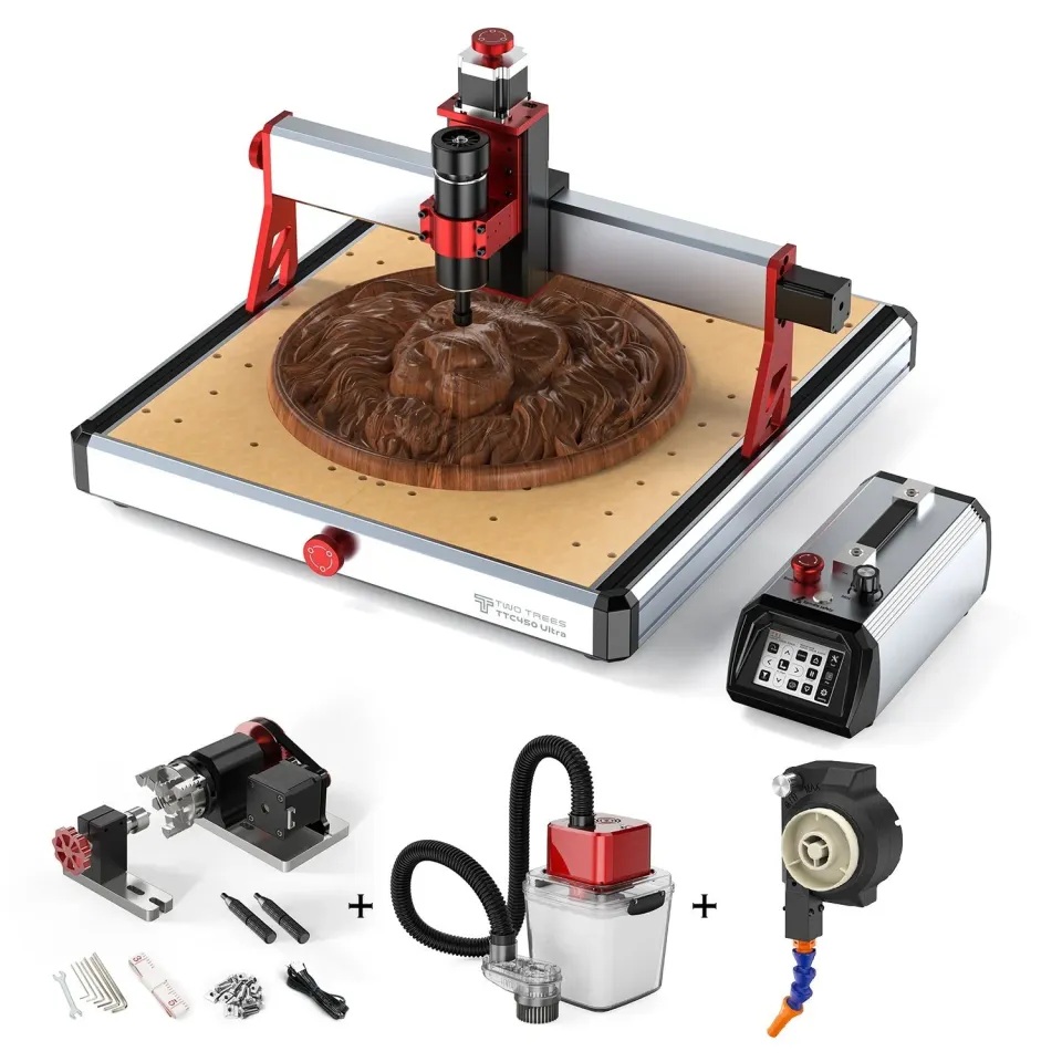 Two Trees TTC450 Ultra CNC-router 4. akse M1 og køling