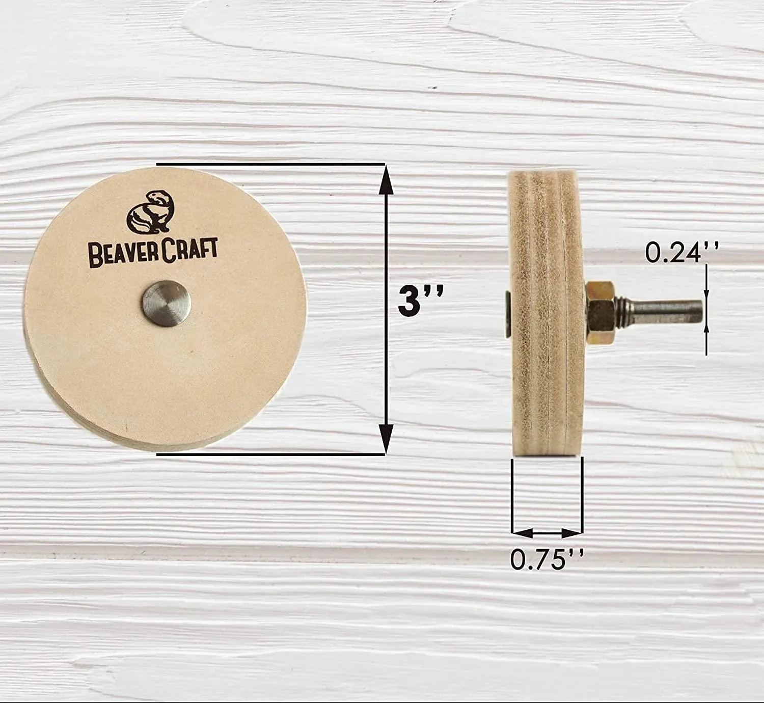 BeaverCraft polerskive læder med pasta