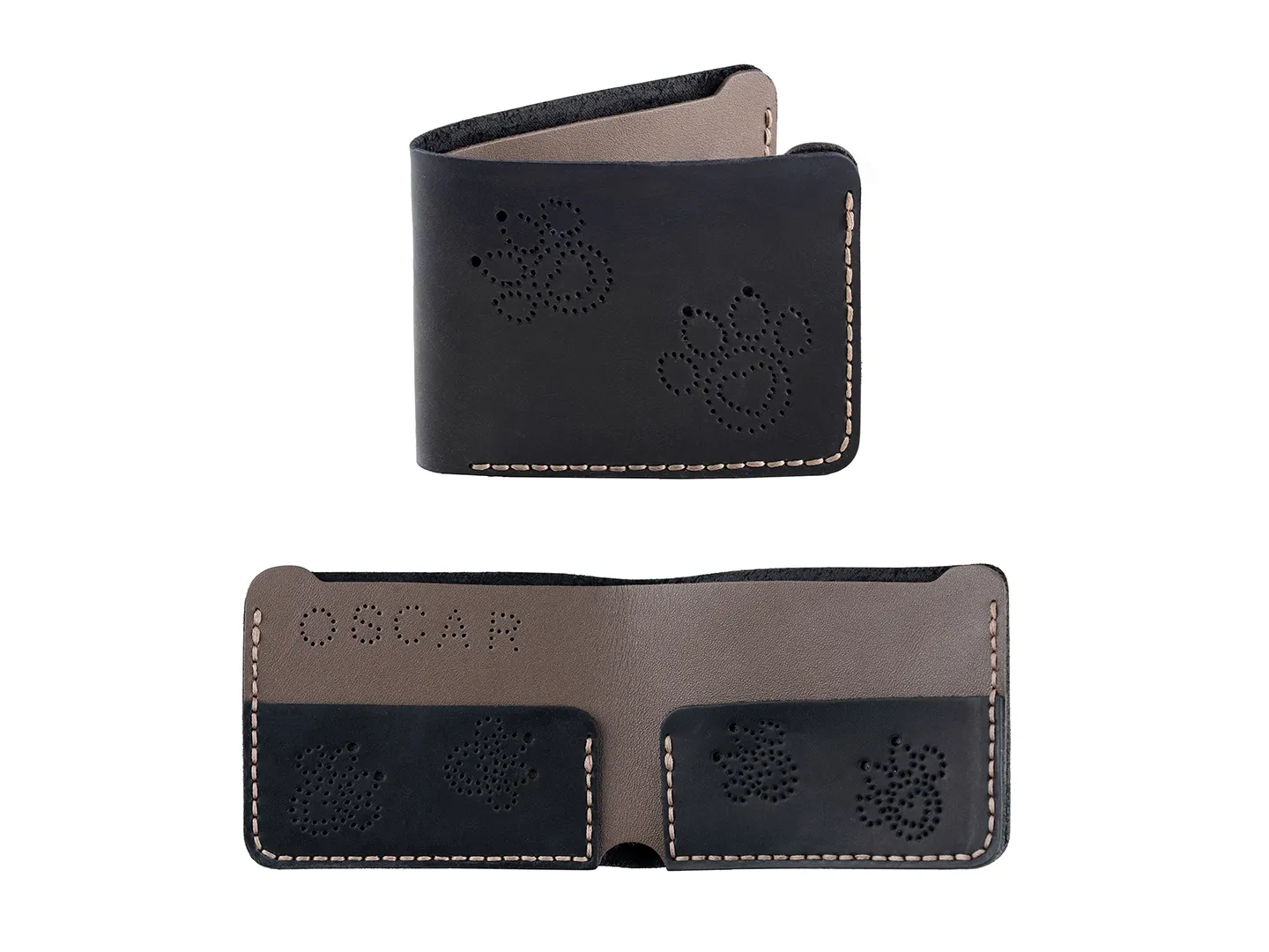 BeaverCraft Wallet lædersæt pung Forest Brown