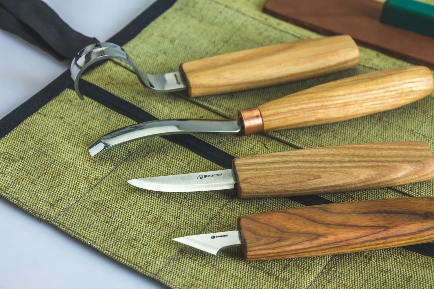 BeaverCraft S49 snitsæt ske kuksa 4 dele 1066 stål