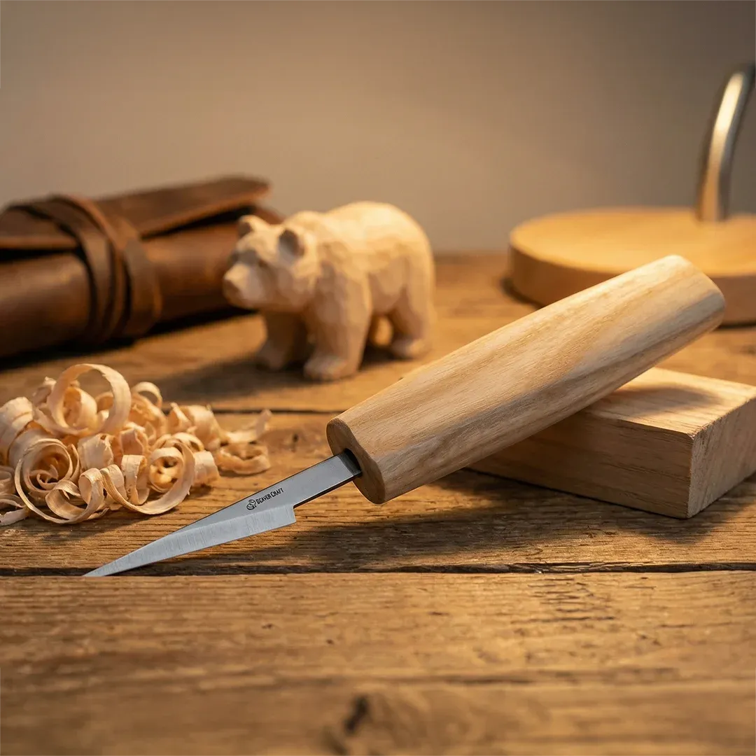 BeaverCraft C7 detaljekniv lang smal klinge