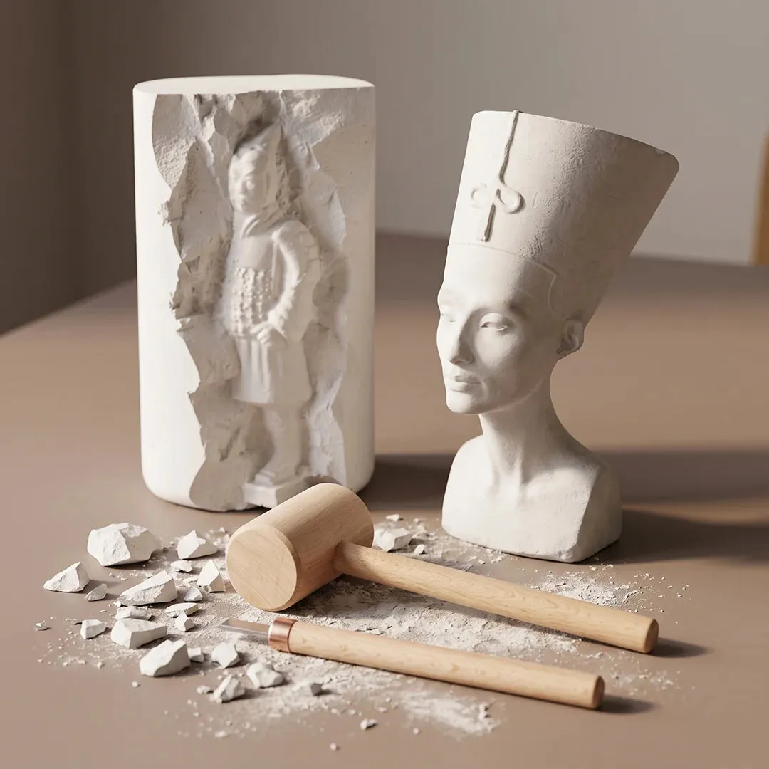 BeaverCraft Sculpt Discover sæt Nefertiti Warrior gips 2-pak