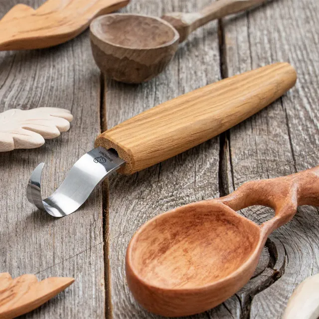 BeaverCraft SK1 Oak ske-kniv 25 mm egetræskaft
